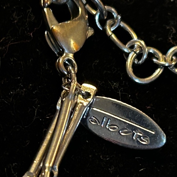 Blingy Talbots Silver Layered Necklace w/Clear Accents, Vintage! - Picture 5 of 5